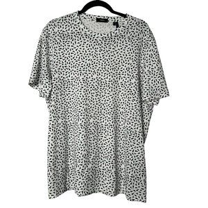 Theory Men's Triangle‎ Print Short Sleeve T Shirt Short Sleeve White Size XL